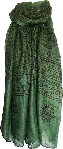 Indian Om Mantra Hand Block Printed Scarf Prayer Shawl in Saudi Arabia