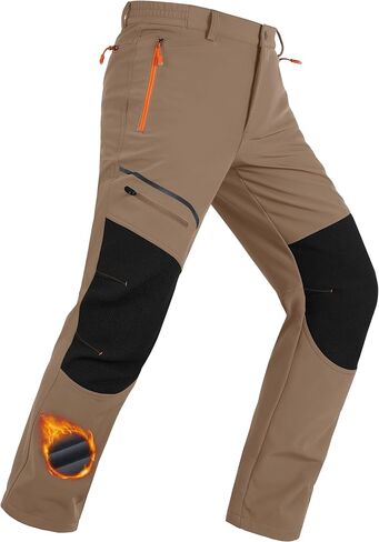 MAGCOMSEN Winter Pants Snow Ski Pants 4 Pockets Water Resistant Softshell Hiking Pants in Kuwait