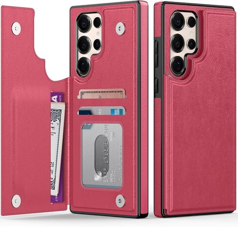 Funmiko لـ Samsung Galaxy S25 Plus Wallet مع حامل البطاقة ، حظر RFID ، حماية من الدرجة العسكرية وتصميم الحيوانات الأليئة ، الإغلاق المغناطيسي مع حامل جلدي-زهور مجردة in Kuwait