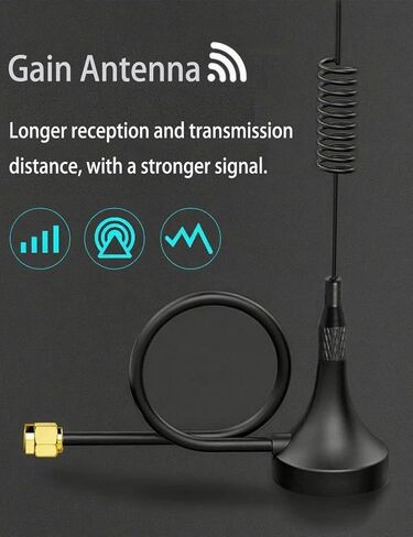 هوائي مزدوج الفرقة WiFi 2.4 جيجا هرتز 5 جيجا هرتز 5.8 جيجا هرتز 12DBI RP-SMA هوائي الذكور مع قاعدة مغناطيسية 1.5 م/4.92 قدم لجهاز الكمبيوتر التلفزيوني مراقبة شبكة الشبكة اللاسلكية WiFi هوائي خارجي in Kuwait
