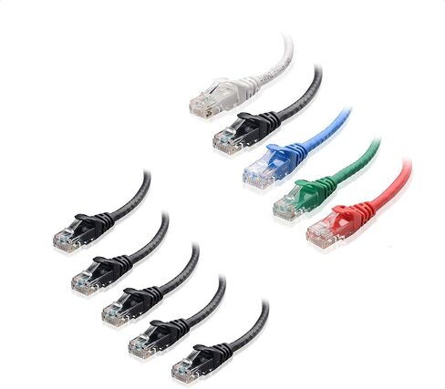 Cable Matters 5-Color Combo Snagless Cat6 Ethernet Cable (Cat6 Cable, Cat 6 Cable) 14 ft & 5-Pack Snagless Cat6 Ethernet Cable in Saudi Arabia