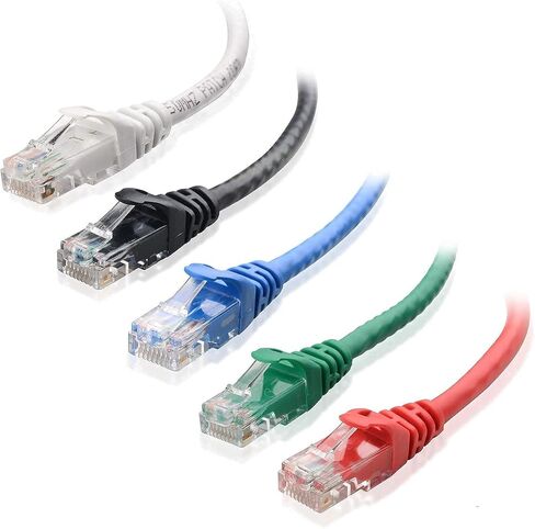Cable Matters 5-Color Combo Snagless Cat6 Ethernet Cable (Cat6 Cable, Cat 6 Cable) 14 ft & 5-Pack Snagless Cat6 Ethernet Cable in Saudi Arabia