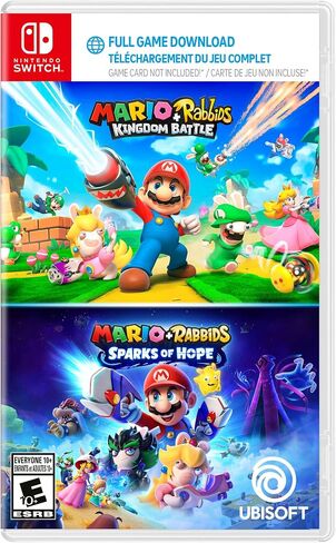 Mario + Rabbids® Kingdom Battle + Mario + Rabbids® Sparks of Hope - Amazon Exclusive ، Nintendo Switch (رمز في المربع) in Saudi Arabia