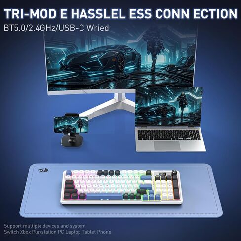 Redragon K719 PRO Wireless 95-Key Gasket Gaming Keyboard, TFT Screen & Knob in Saudi Arabia
