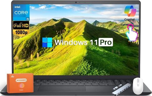 Dell Laptop Inspiron 15 Touchscreen, 15.6" FHD Anti-Glare Computer, Intel 10-Core i5-1334U Up to 4.6 GHz, 64 GB RAM, 2 TB SSD, Copilot AI, Wi-Fi 6, Student & Business, Windows 11 Pro, W/Accessories in Saudi Arabia