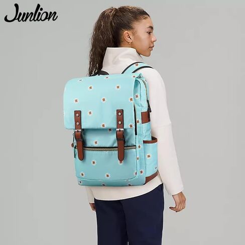 Slim Laptop Backpack College Student School Bag Travel Rucksack Daypack Daisy Black in Saudi Arabia