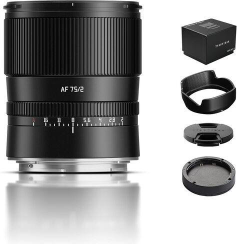 Ttartisan 75mm F2 لـ X-Mount ، AF 75mm f/2 لعدسة XF العدسة الكاملة للإطار التلقائي للتقاط العدسات لـ X-T2 X-T3 in Saudi Arabia