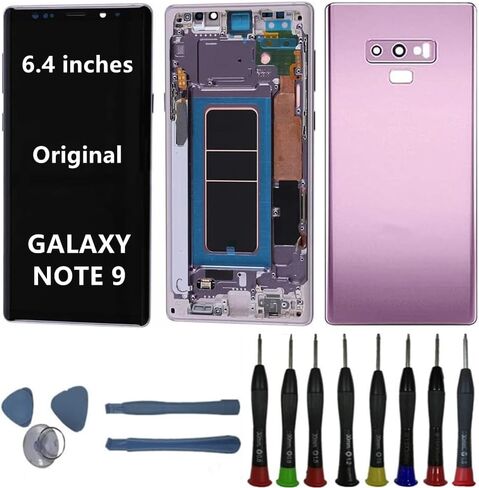 6.4" Original AMOLED for Samsung Galaxy NOTE9 N960U N960U1 SM-N960F SM-N960W Screen Replacement Note 9 Display Touch Screen Assembly (with Purple Frame+Back Cover+Tools) in Saudi Arabia