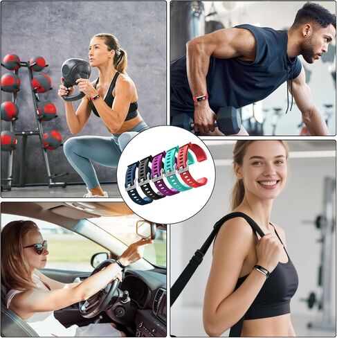 Watch Bands Compatible with ID115 Plus HR Fitness Tracker, Replacement Veryfit pro Activity Watch Straps Set for Men Women, Multicolor Wristbands for ID115Plus HR Smart Bracelet ONLY in Saudi Arabia
