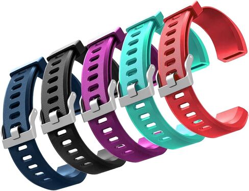 Watch Bands Compatible with ID115 Plus HR Fitness Tracker, Replacement Veryfit pro Activity Watch Straps Set for Men Women, Multicolor Wristbands for ID115Plus HR Smart Bracelet ONLY in Saudi Arabia