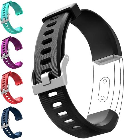 Watch Bands Compatible with ID115 Plus HR Fitness Tracker, Replacement Veryfit pro Activity Watch Straps Set for Men Women, Multicolor Wristbands for ID115Plus HR Smart Bracelet ONLY in Saudi Arabia