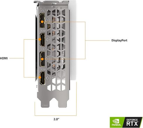 GIGABYTE GEFORCE RTX 3070 Vision OC 8G (REV2.0) CARD SARTIC ، 3x Windforce Fans ، LHR ، 8GB 256-bit GDDR6 ، GV-N307VISION OC-8GD REV2.0 بطاقة فيديو in Saudi Arabia