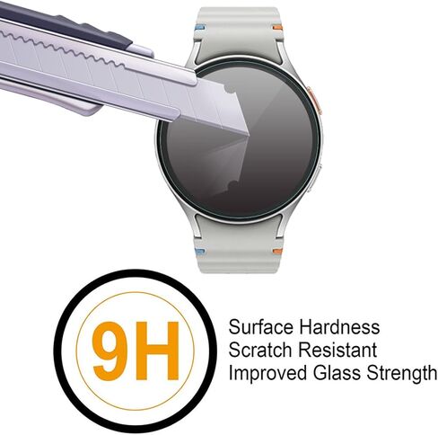 سوبر شيلدز (3 قطع) مصممة لساعة سامسونج جالاكسي ووتش 5 (44 ملم) / جالاكسي ووتش 4 (44 ملم) شاشة حماية من الزجاج المقوى، مضادة للخدش، خالية من الفقاعات in Kuwait