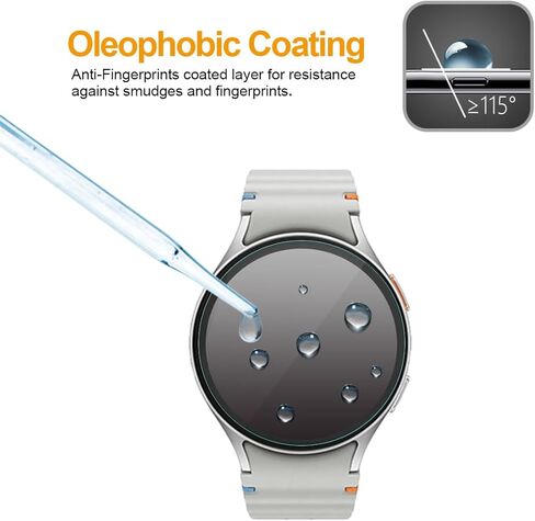 سوبر شيلدز (3 قطع) مصممة لساعة سامسونج جالاكسي ووتش 5 (44 ملم) / جالاكسي ووتش 4 (44 ملم) شاشة حماية من الزجاج المقوى، مضادة للخدش، خالية من الفقاعات in Kuwait