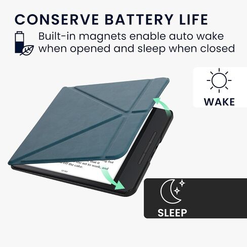 kwmobile Origami Case Compatible with Kobo Forma Case - Slim PU Leather Cover with Stand - Lavender in Kuwait