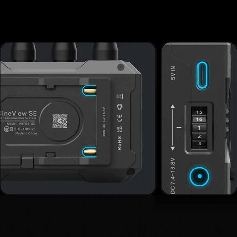 Accsoon CineView SE Wireless Video Transmitter Receiver, HDMI SDI Dual-Band Transmission, Range of 1200 ft/350m,Latency 0.05s&1080P HD Video, Support 4 Devices, Compatible with CineView 2 SDI/HE/Quad in Kuwait