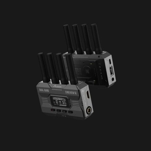Accsoon CineView SE Wireless Video Transmitter Receiver, HDMI SDI Dual-Band Transmission, Range of 1200 ft/350m,Latency 0.05s&1080P HD Video, Support 4 Devices, Compatible with CineView 2 SDI/HE/Quad in Kuwait