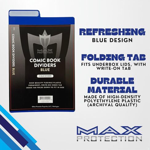 Max Protection 25ct Acid Free Comic Book Dividers for Comic Book Storage Boxes in Saudi Arabia