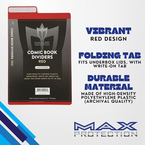 Max Protection 25ct Acid Free Comic Book Dividers for Comic Book Storage Boxes in Saudi Arabia