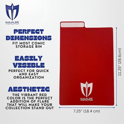 Max Protection 25ct Acid Free Comic Book Dividers for Comic Book Storage Boxes in Saudi Arabia