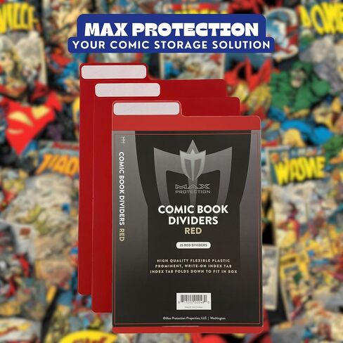 Max Protection 25ct Acid Free Comic Book Dividers for Comic Book Storage Boxes in Saudi Arabia
