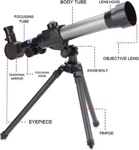Telescopes for Kids 60mm HD Refractor Telescope for Astronomy Starter Scope with Tripod Finder Scope Moon Filter for Kids and Beginners in Saudi Arabia