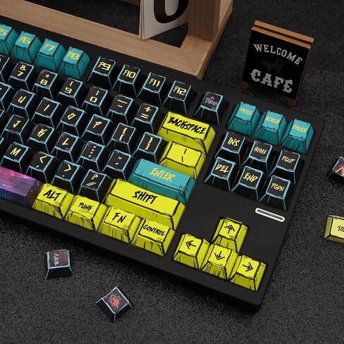 anime pbt keycaps- keycaps theme manga اليابانية مجموعة 150 مفتاح ، كرز ملف تعريف الصبغة المخصص keycap النمط الحد الأدنى للكرز gateron mx لوحات المفاتيح الميكانيكية in Kuwait