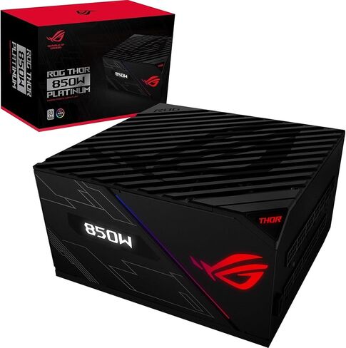 ASUS ROG THOR 850 معتمد 850 واط امدادات الطاقة RGB بالكامل مع لوحة OLED المعيشة (متجددة) in Saudi Arabia