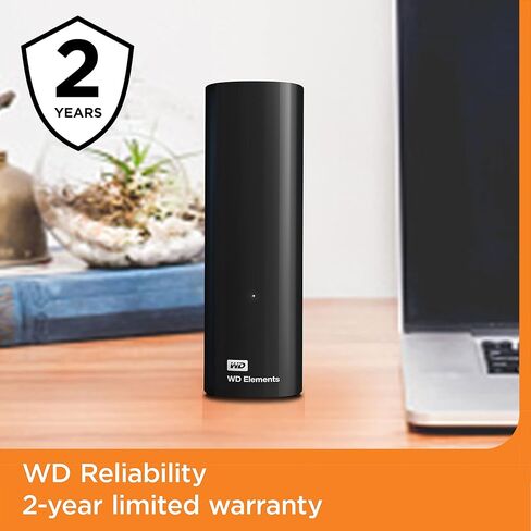 العناصر WD 22TB محرك أقراص ثابتة خارجي ، تخزين HDD سطح المكتب ، USB 3.0 معدلات نقل سريعة ، سهلة الإضافة على التخزين لجميع صورك ومقاطع الفيديو والموسيقى والمستندات والأسود in Saudi Arabia