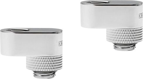 XSPC G1/4 Rotary 14mm محول الإزاحة المحول ، كروم أسود ، عبوة 2 in Kuwait
