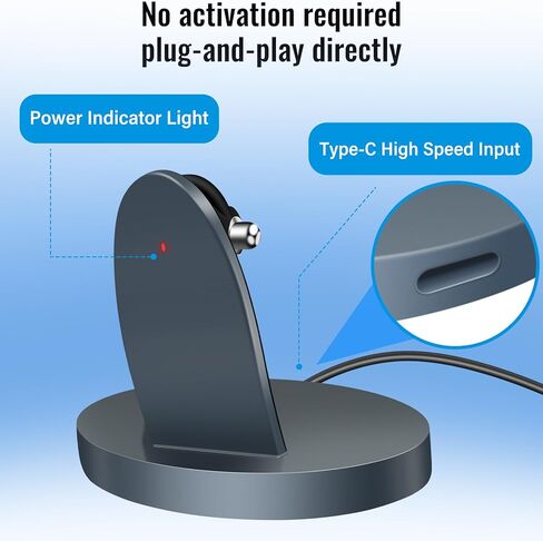 تشتمل رصيف شاحن النظارات الذكية ، محطة شحن سريعة مع ضوء LED ، على 39 "من النوع C إلى C Cable & Type-C إلى محول USB ، متوافق مع نظارات Ray-Ban Meta in Kuwait