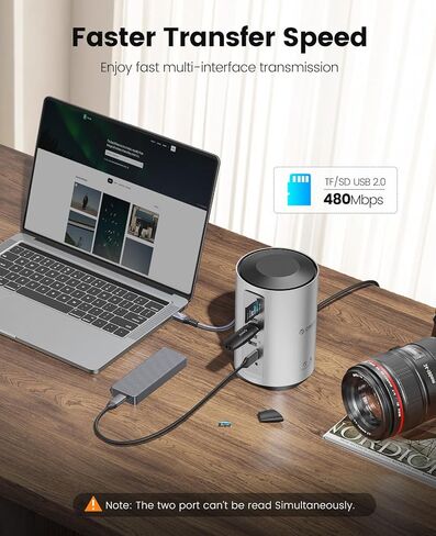 ORICO USB-C Triple Monitor Docking Station with 3 HDMI Ports, 15-in-1 USB C Laptop Dock for MacBook Pro M1/M2/Windows, 7 USB Ports, Ethernet,100W PD, SD/TF Card Reader, 3.5mm Audio (Silver) in Saudi Arabia
