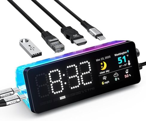 محطة إرساء الكمبيوتر المحمول LTC ، ومركز USB C 7-in-1 مع شاشة ، وتطبيقات متعددة مدمجة ، ومحول متعدد الأطوار مع HDMI 4K@60Hz ، و 90W توصيل الطاقة ، ومنافذ بيانات USBC و USBA ، ودونجل ل macBook ، و Dell ، والمزيد in Kuwait