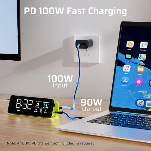 محطة إرساء الكمبيوتر المحمول LTC ، ومركز USB C 7-in-1 مع شاشة ، وتطبيقات متعددة مدمجة ، ومحول متعدد الأطوار مع HDMI 4K@60Hz ، و 90W توصيل الطاقة ، ومنافذ بيانات USBC و USBA ، ودونجل ل macBook ، و Dell ، والمزيد in Kuwait