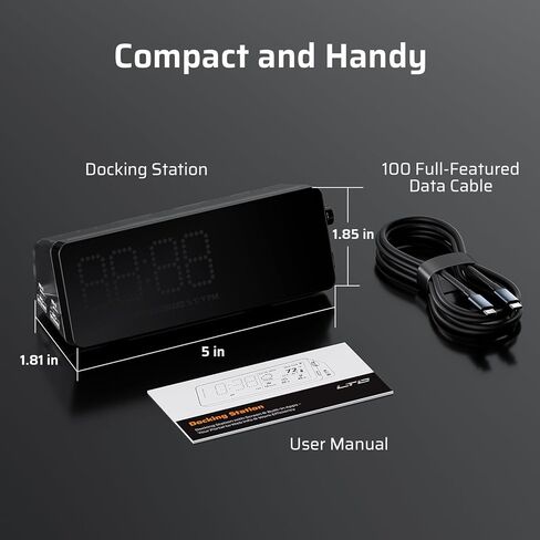 محطة إرساء الكمبيوتر المحمول LTC ، ومركز USB C 7-in-1 مع شاشة ، وتطبيقات متعددة مدمجة ، ومحول متعدد الأطوار مع HDMI 4K@60Hz ، و 90W توصيل الطاقة ، ومنافذ بيانات USBC و USBA ، ودونجل ل macBook ، و Dell ، والمزيد in Kuwait