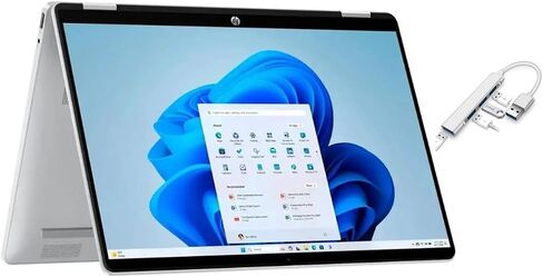 HP Omnibook 5 Flip 2-in-1 14 "Full HD+ Louch-Screen Captop | Intel Core 5 120U | Intel Graphics | Copilot | Webcam | Silver | in Saudi Arabia