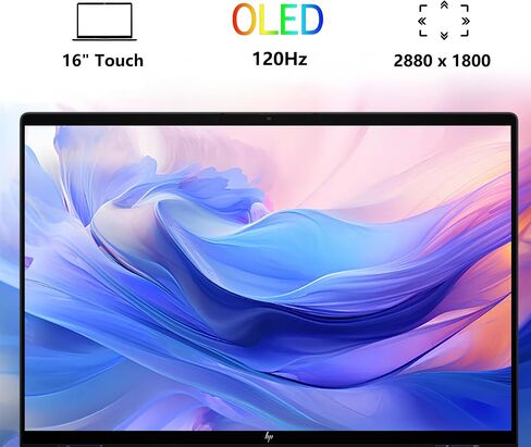 HP OmniBook X Flip 2-in-1 Laptop | 16" 3K OLED 120Hz Touch (100% DCI-P3) | Intel 8-core Ultra 9 288V Up to 48 Tops | 32GB DDR5 4TB SSD | Backlit Poly Studio Win11Pro w/DLCA Accessory Copilot+ AI in Saudi Arabia