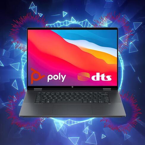 HP OmniBook X Flip 2-in-1 Laptop | 16" 3K OLED 120Hz Touch (100% DCI-P3) | Intel 8-core Ultra 9 288V Up to 48 Tops | 32GB DDR5 4TB SSD | Backlit Poly Studio Win11Pro w/DLCA Accessory Copilot+ AI in Saudi Arabia