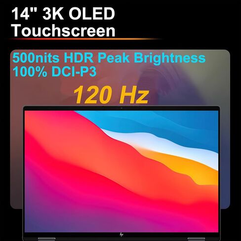 HP OmniBook X Flip 2-in-1 Laptop 16" 3K OLED Touch (100% DCI-P3, 120Hz) Intel 8-core Ultra 9 288V (Up to 48 Tops) 32GB RAM 1TB SSD for Creator Designer Business Professional Win11 ICP Hub Copilot+ AI in Saudi Arabia
