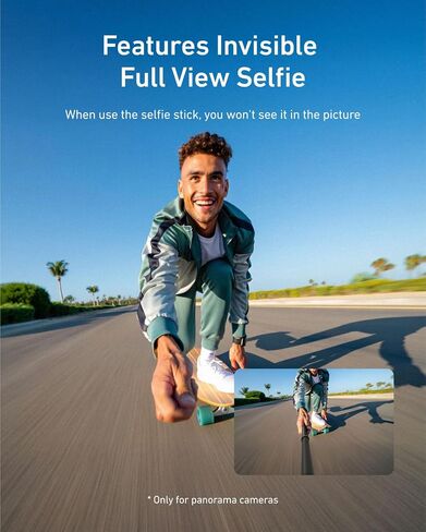 TELESIN Selfie Stick Pole Long (118"/3M ) Carbon Fiber Waterproof for GoPro Max Hero 11 10 9 DJI Action 3 4 Insta360 X3 GO3 Bike Motorcycle Accessory in Kuwait