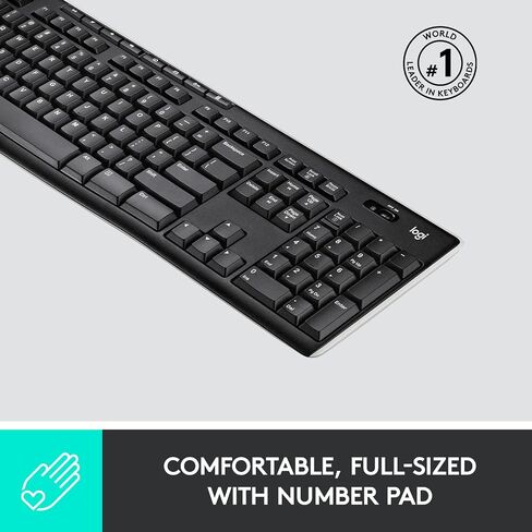 لوحة مفاتيح Logitech اللاسلكية K270 مع اللاسلكي طويل المدى (متجدد) in Saudi Arabia