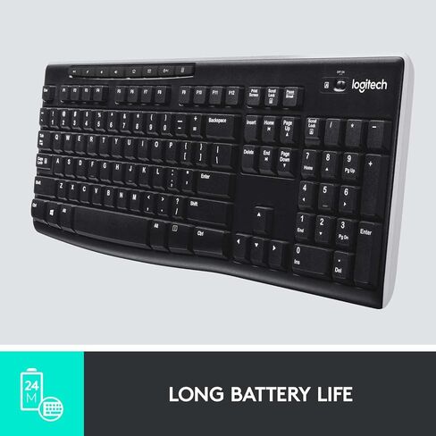 لوحة مفاتيح Logitech اللاسلكية K270 مع اللاسلكي طويل المدى (متجدد) in Saudi Arabia