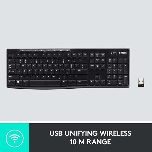 لوحة مفاتيح Logitech اللاسلكية K270 مع اللاسلكي طويل المدى (متجدد) in Saudi Arabia