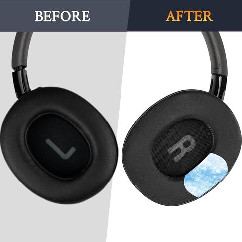 SOULWIT Cooling-Gel Earpads Replacement for JBL Tune 700BT, 710BT, 720BT, 750BTNC, 760NC, 770NC Wireless Over-Ear Headphones, Ear Pads Cushions with High-Density Foam - Black in Saudi Arabia