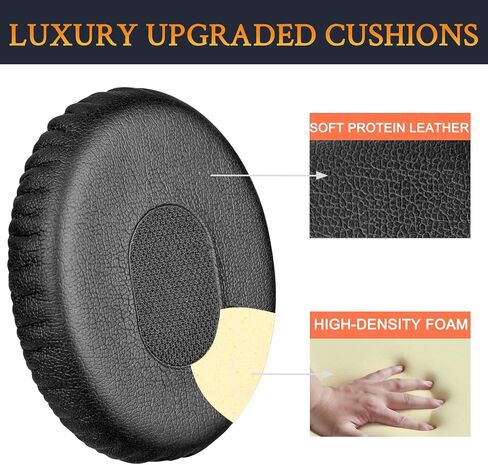 وسائد أذن Soulwit + لوحة رأس ، مجموعة بديلة لسماعات Bose QuietComfort 3 (QC3) (لا تتناسب مع OE1) - أسود in Saudi Arabia