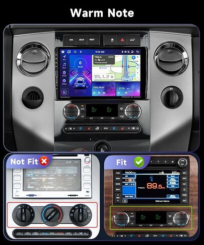 8Core 4G+64G CAR Stereo for Ford Expedition 2007-2014 Automatic A/C Radio مع 9inch 1280x720p الشاشة اللمس ، Carplay Android Auto ، 5.0 Bluetooth DSP 46EQ ، 59UI RDS/FM Camera Backup Radio Camera in Kuwait