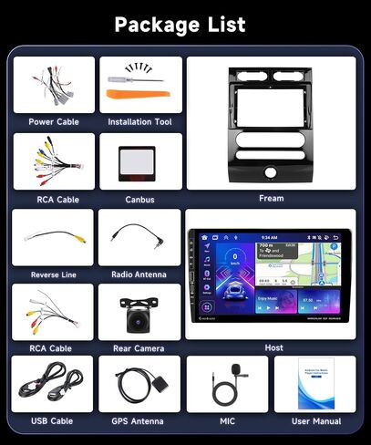 8Core 4G+64G CAR Stereo for Ford Expedition 2007-2014 Automatic A/C Radio مع 9inch 1280x720p الشاشة اللمس ، Carplay Android Auto ، 5.0 Bluetooth DSP 46EQ ، 59UI RDS/FM Camera Backup Radio Camera in Kuwait