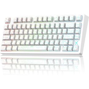 x MCHOSE Jet75 Magnetic Keyboard,75% Wired Gaming Keyboard Hall Effect Switch,Rapid Trigger Mode,8K Hz Polling Rate,0.1ms Lantency,Rhythmic RGB Backlight (Topograhic Black, Starburst Switch) in Saudi Arabia