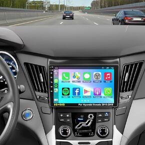 Android 13 Car Stereo for Hyundai Sonata 2010-2015 4G RAM+64G ROM, 9 Inch IPS Touch Screen Car Radio with Wireless Carplay/Android Auto,GPS, WiFi, Bluetooth5.2, Support OBD2/DVR/DSP in Saudi Arabia
