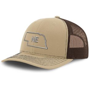 Custom Richardson Mesh Cap Hat Embroidered Nebraska State Map Ne Embroidery Trucker Hats for Men & Women in Saudi Arabia